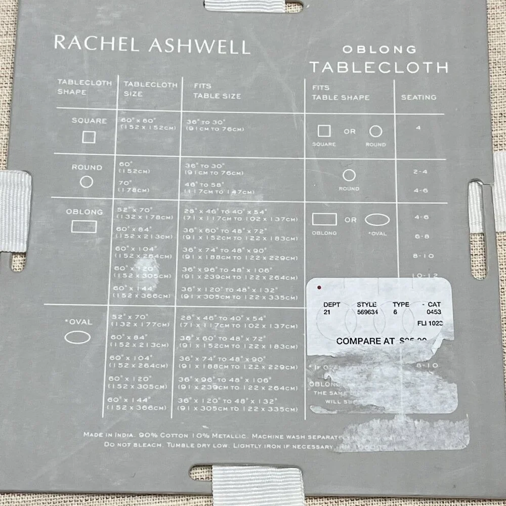 Rachel Ashwell Tablecloth Oblong  60